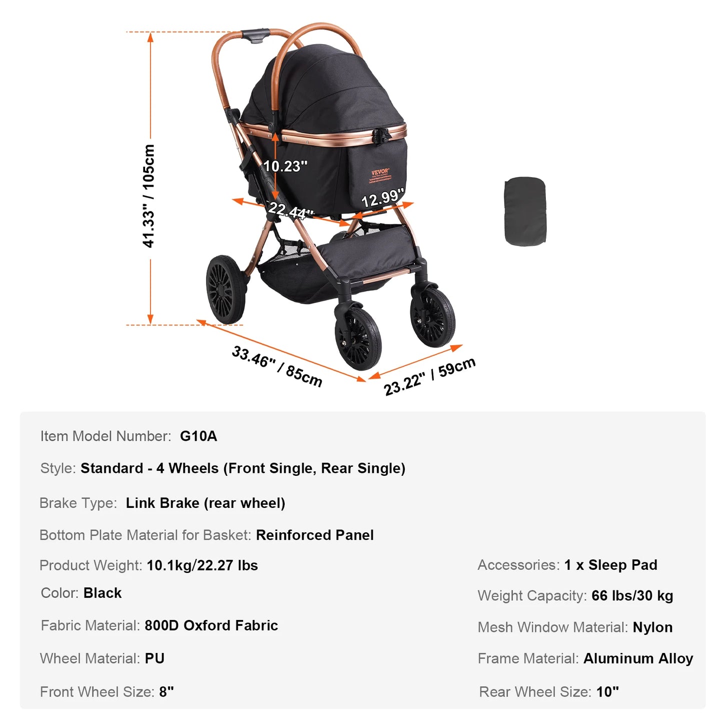 VEVOR Pet Stroller