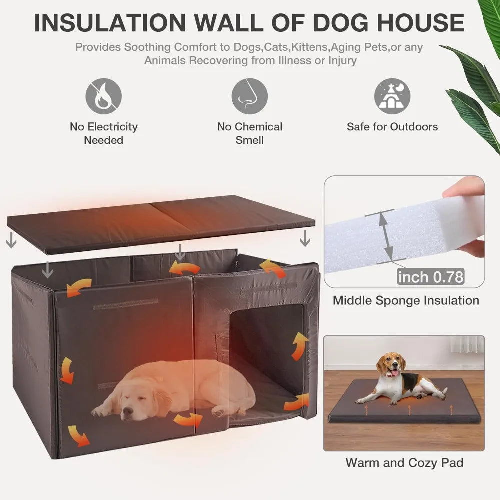Large Dog House with Insulated Liner