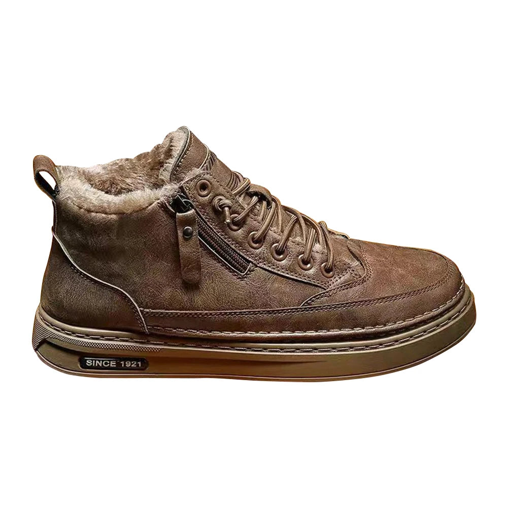 Waterproof Leather Platform Boots