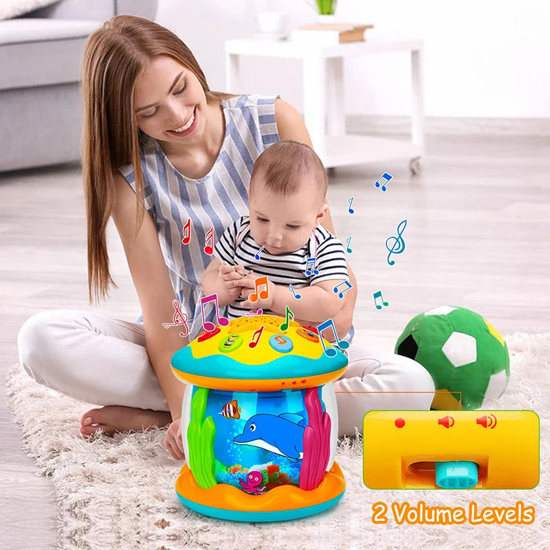 Baby Toys 1-3 Years Babies Ocean Light Rotary Projector Musical Toy