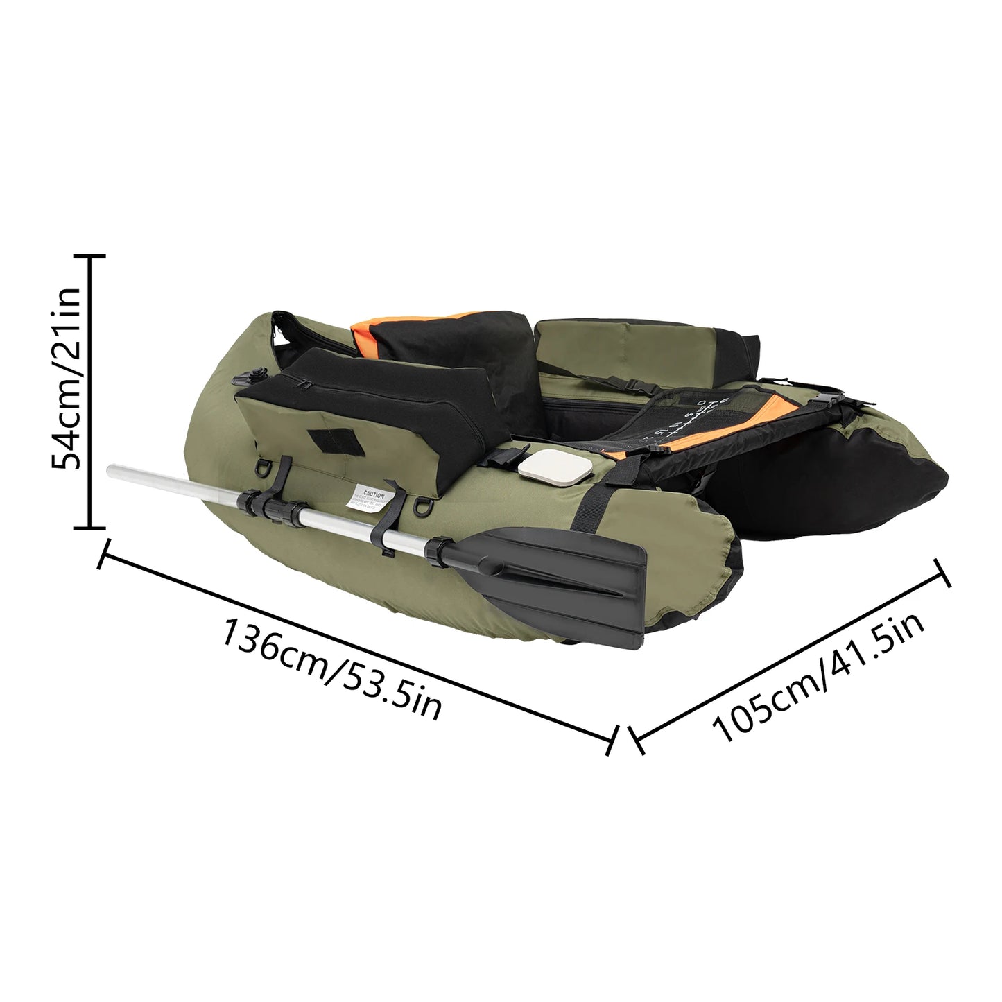Inflatable Fishing Boat Portable for Ocean Lake River Use