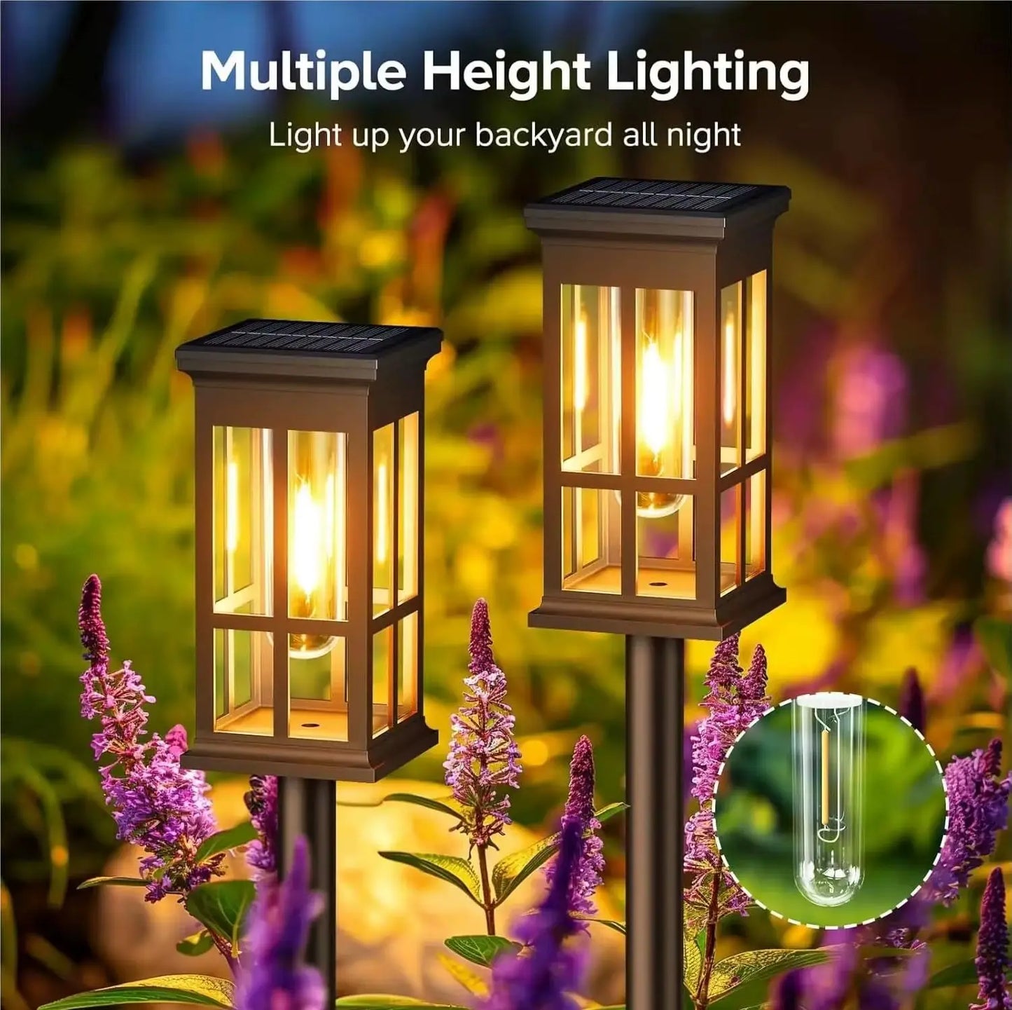 Solar Pathway Light Outdoor LED Lamp IP65 Waterproof Landscape