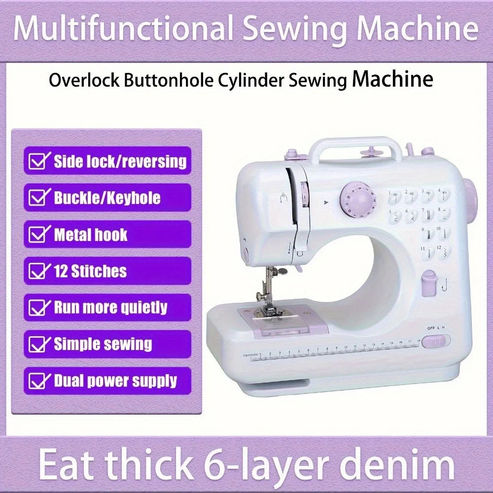 Electric Sewing Machine With Extension Table Foot Pedal And Light