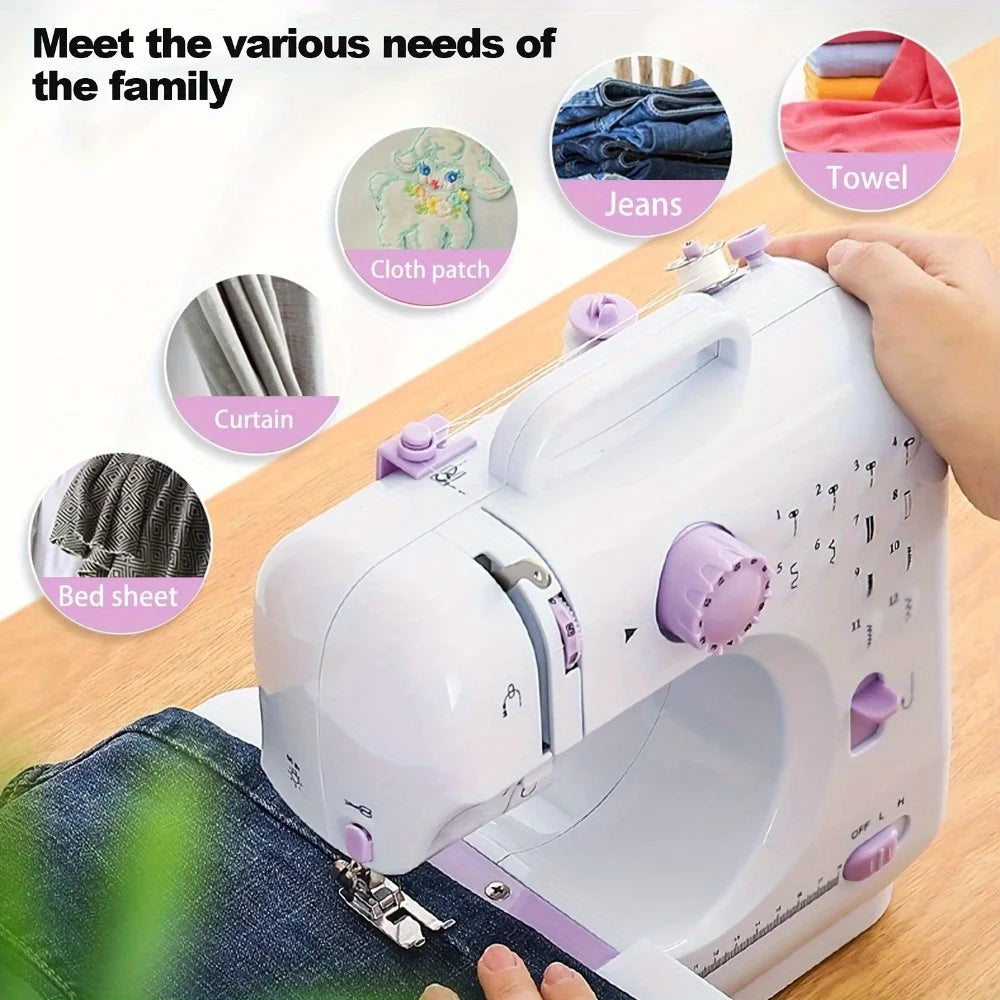 Electric Sewing Machine With Extension Table Foot Pedal And Light