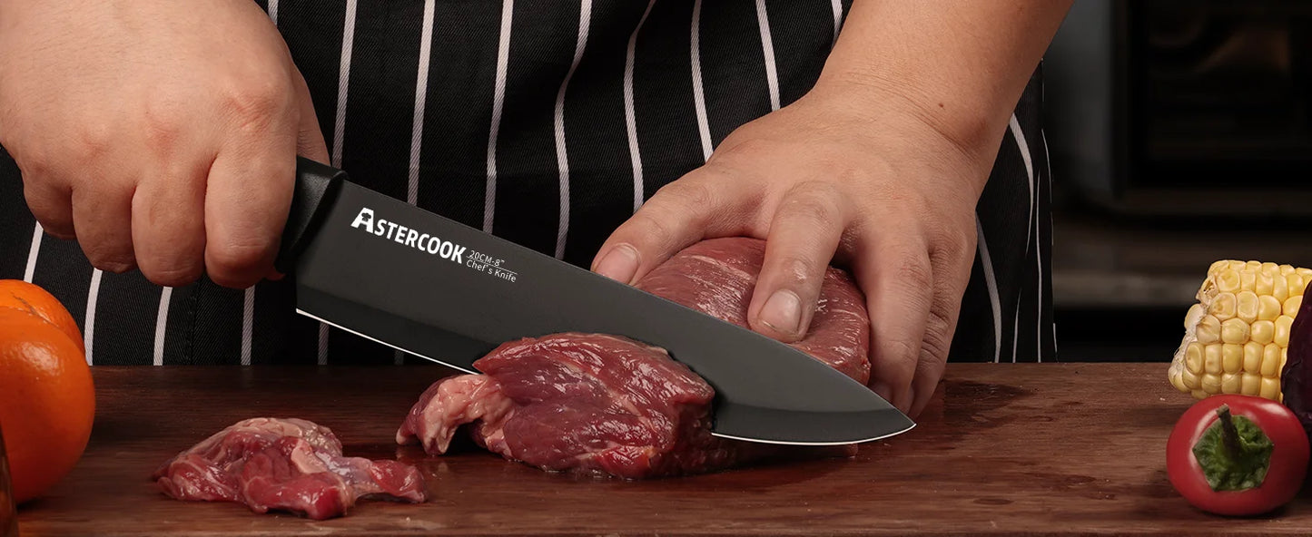 Astercook Stainless Steel Kitchen Knife Set With Sharp Blades