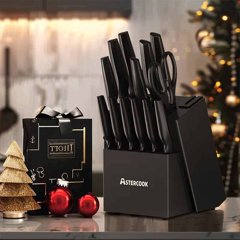 Astercook Stainless Steel Kitchen Knife Set With Sharp Blades