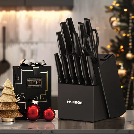 Astercook Stainless Steel Kitchen Knife Set With Sharp Blades