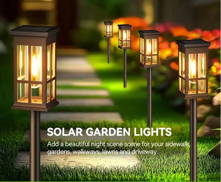 Solar Pathway Light Outdoor LED Lamp IP65 Waterproof Landscape