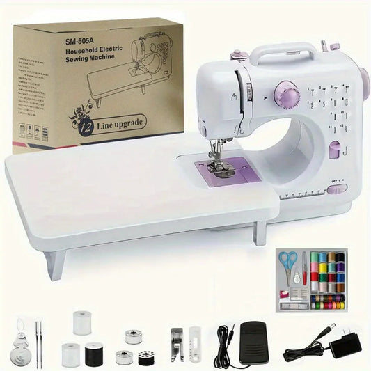 Electric Sewing Machine With Extension Table Foot Pedal And Light