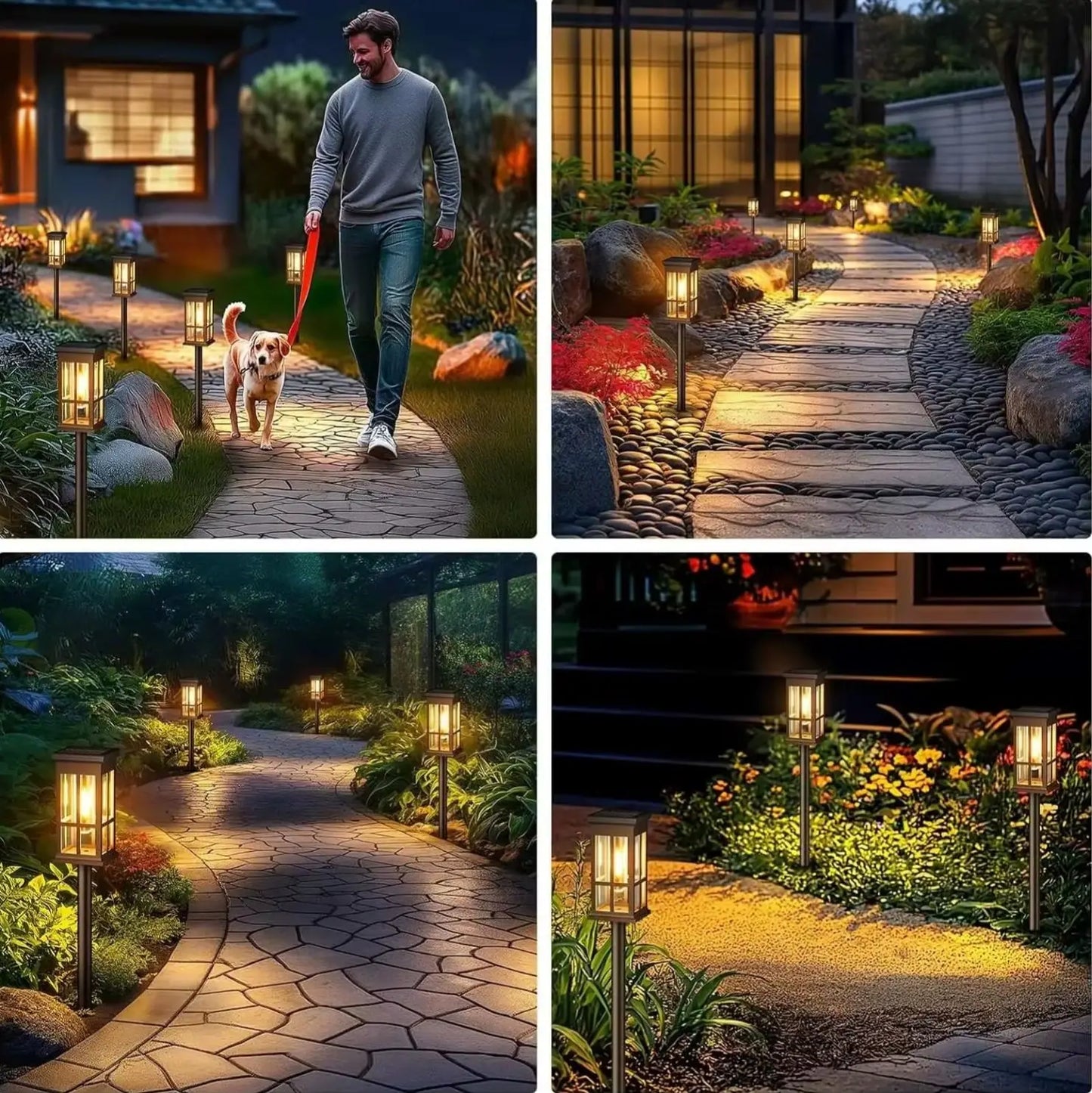 Solar Pathway Light Outdoor LED Lamp IP65 Waterproof Landscape