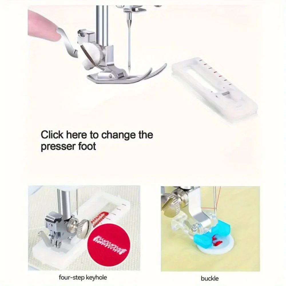 Electric Sewing Machine With Extension Table Foot Pedal And Light