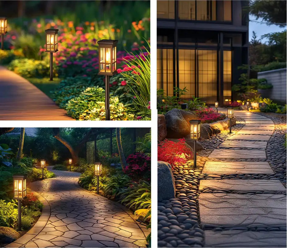 Solar Pathway Light Outdoor LED Lamp IP65 Waterproof Landscape