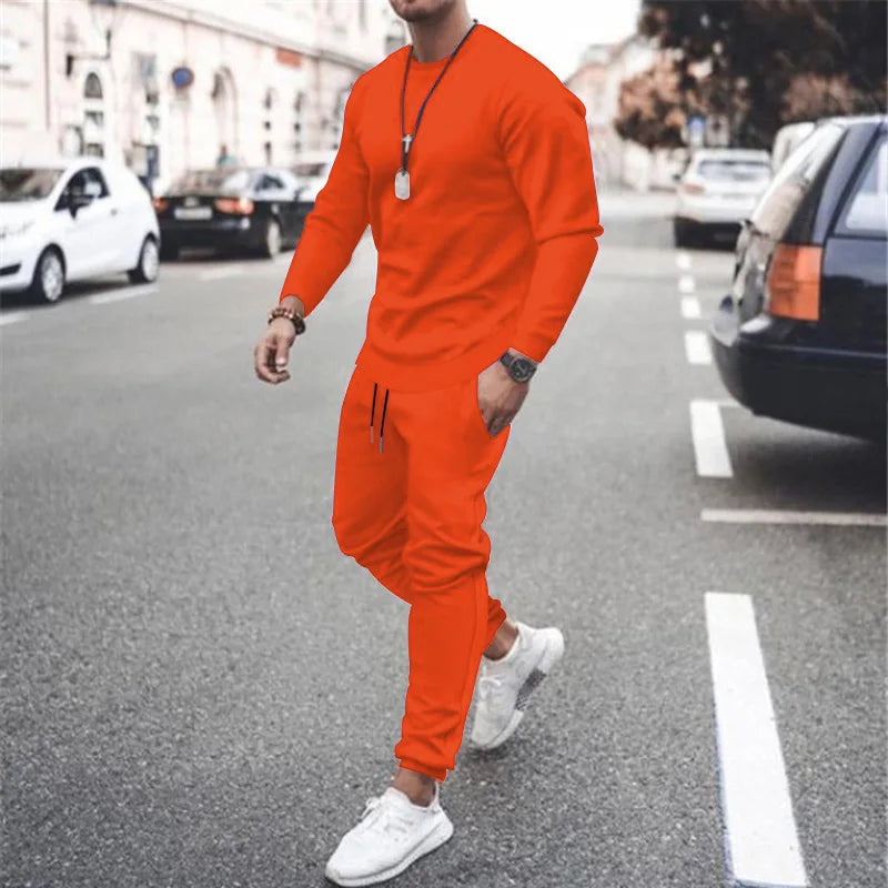 Men's Two Piece Running Sweatshirt and Sweatpants Set