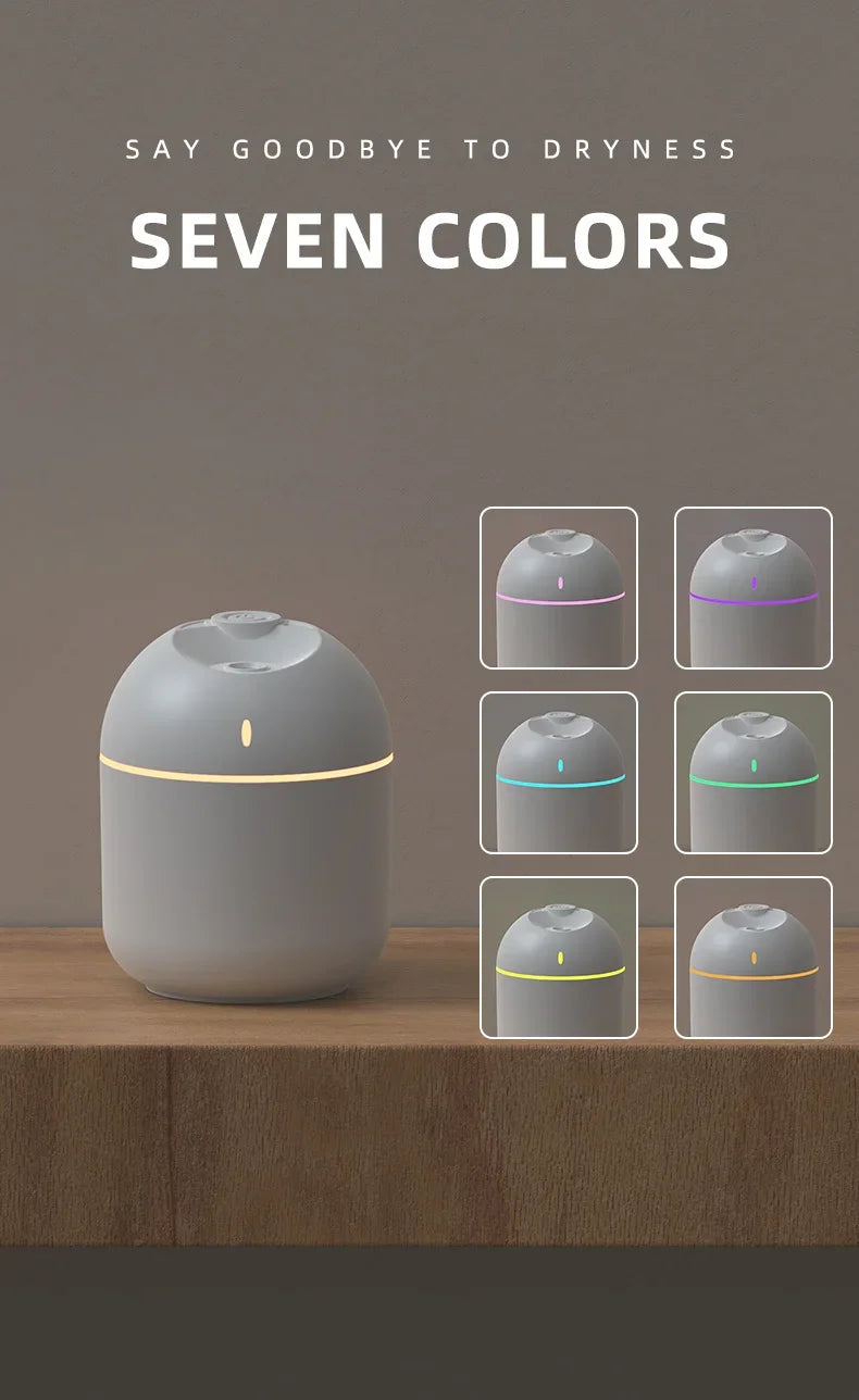 Air Humidifier With LED Night Light And Aroma Diffuser