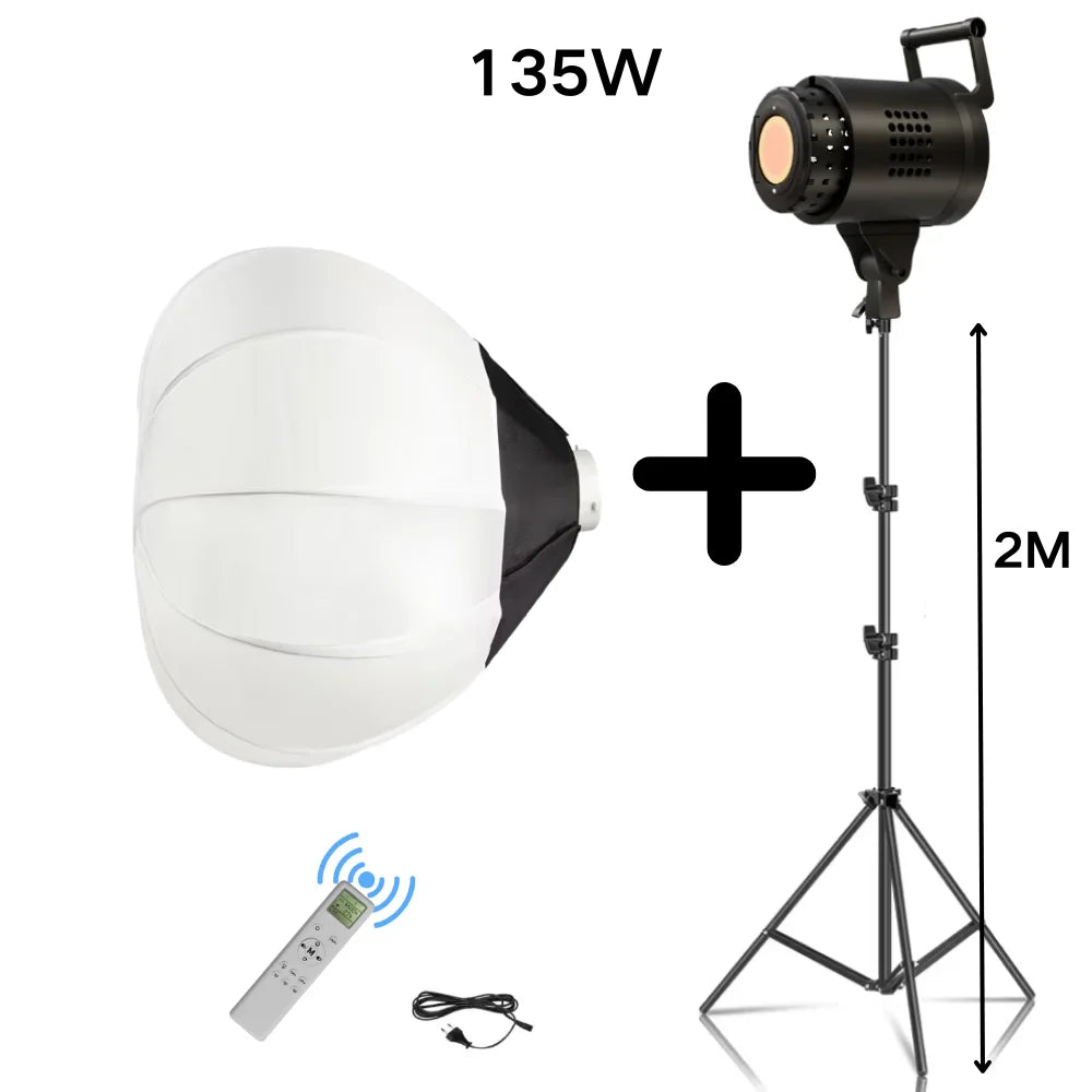 Globe Lantern Softbox Diffuser 65cm 115W Lighting For Film Video