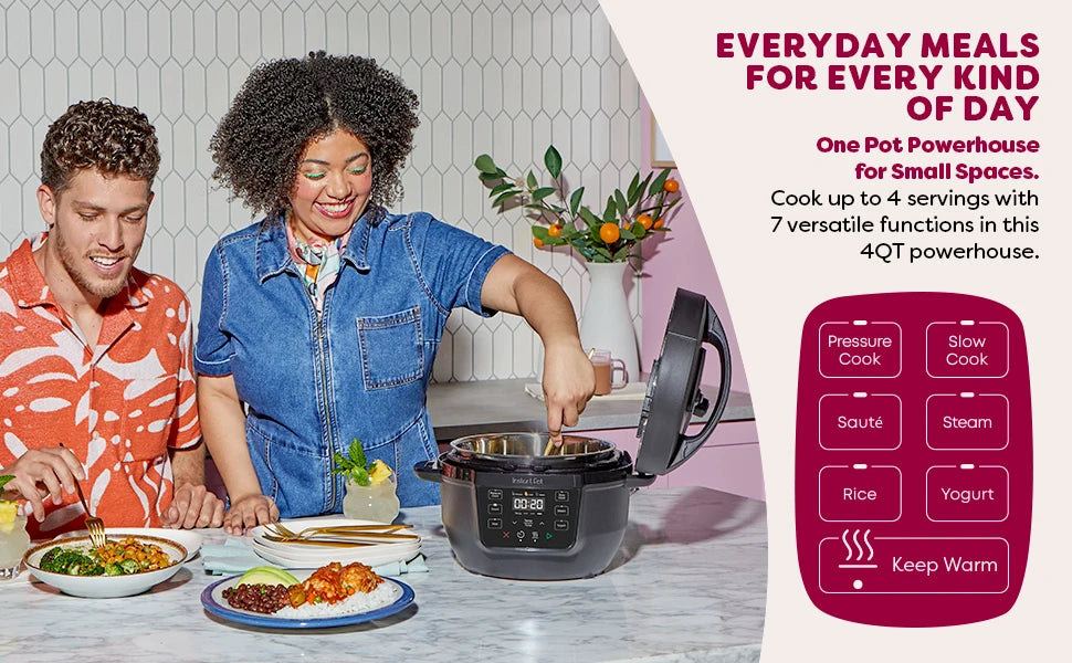 Instant Pot Rio Mini 7 In 1 Multi Cooker Pressure Cooker Slow Cooker