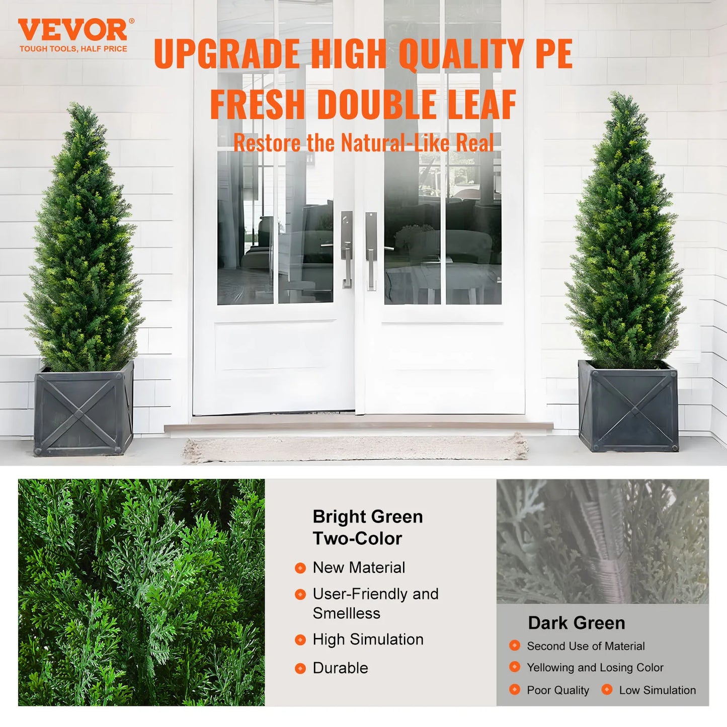 SucceBuy Artificial Cedar Topiary Tree Evergreen Faux Plant