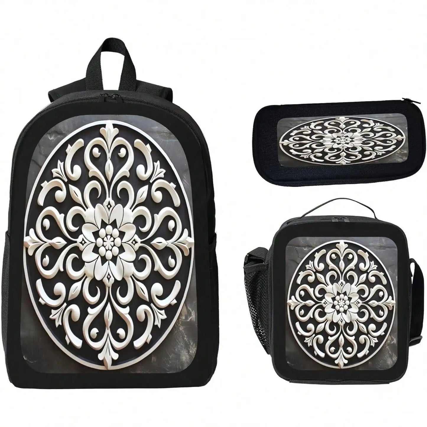 Unisex Vintage Modern Radio Backpack With Lunch Bag