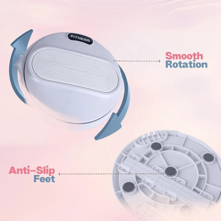 Ab Twister Board Waist Twister With Counter And Resistance Bands