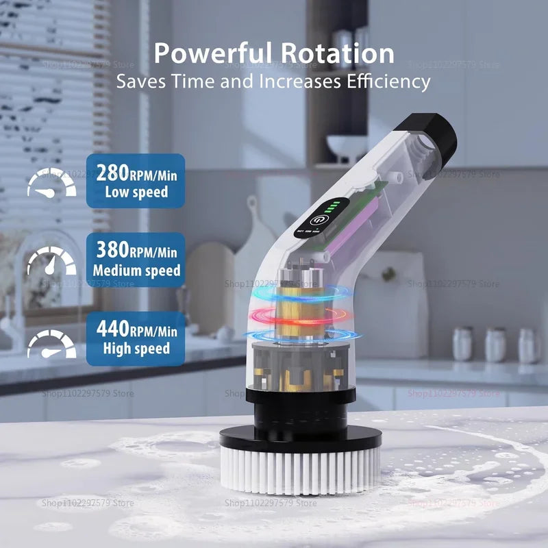 Electric Spin Scrubber 9 In 1 Cordless Cleaning Brush