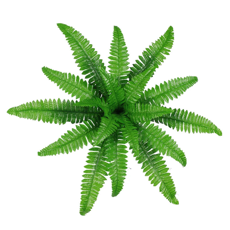 Lifelike Boston Fern Artificial Plant Plastic Outdoor Display