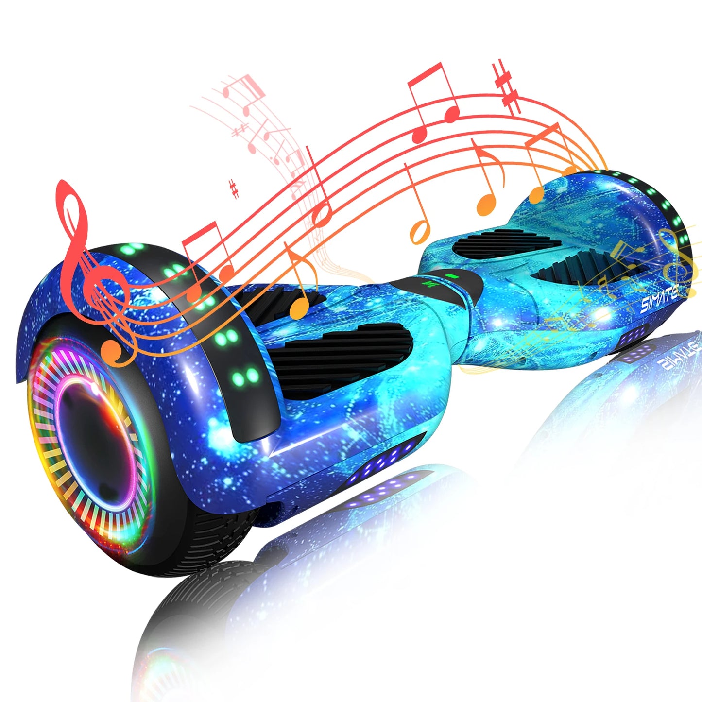 SIMATE All Terrain Hoverboard Bluetooth LED Lights With App Control