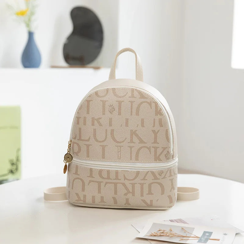 PU Leather Mini Backpack Retro Crossbody Bag For Unisex Casual