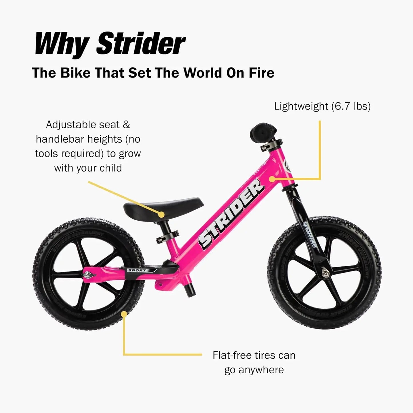 12” Stride Bike for Kids 1 to 4 Years