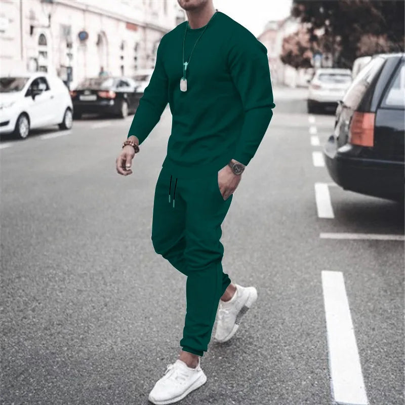 Men's Two Piece Running Sweatshirt and Sweatpants Set