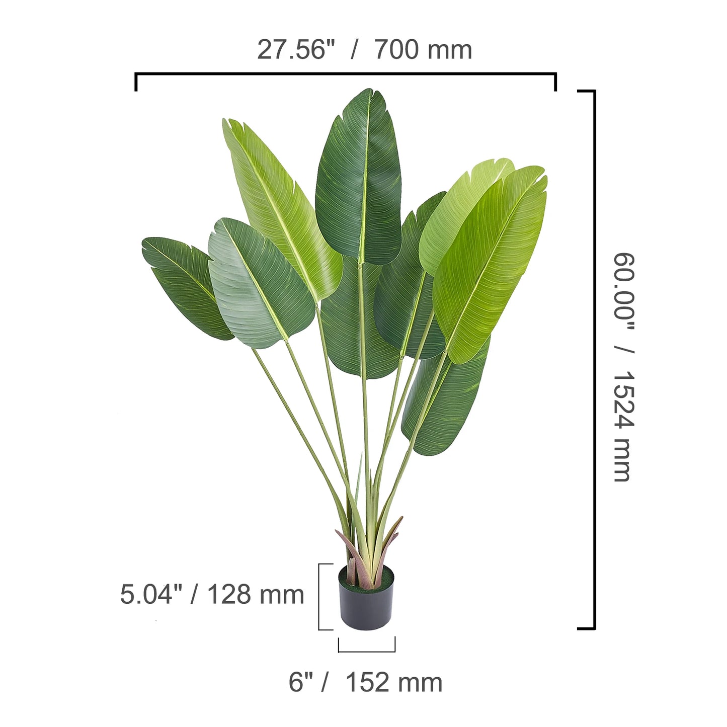 SucceBuy Artificial Palm Tree Faux Plant For Outdoor Display