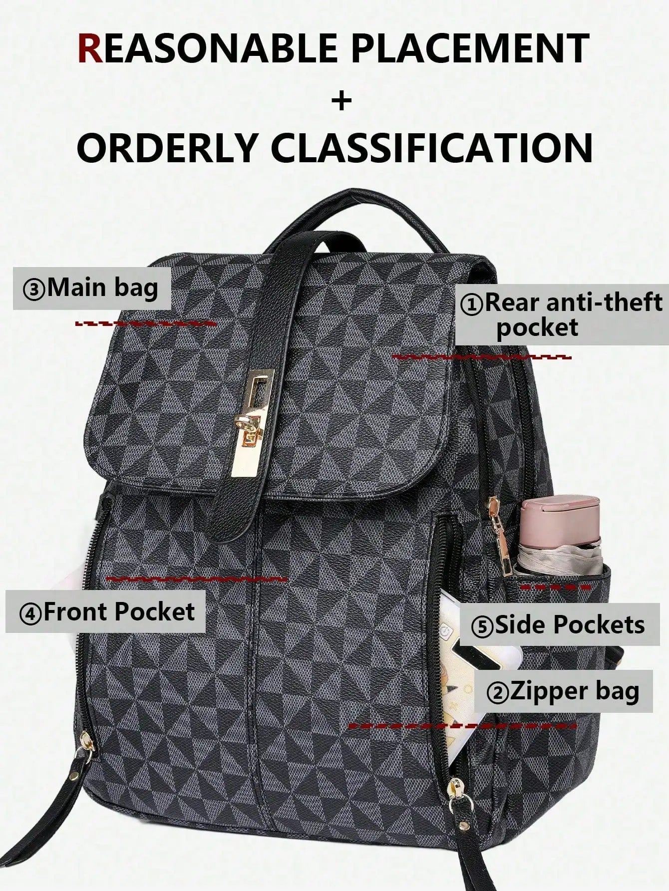 Premium Portable Backpack For School Unisex Durable Daily Use
