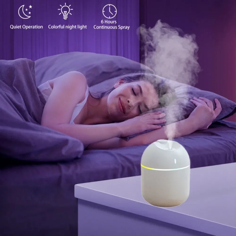 Air Humidifier With LED Night Light And Aroma Diffuser