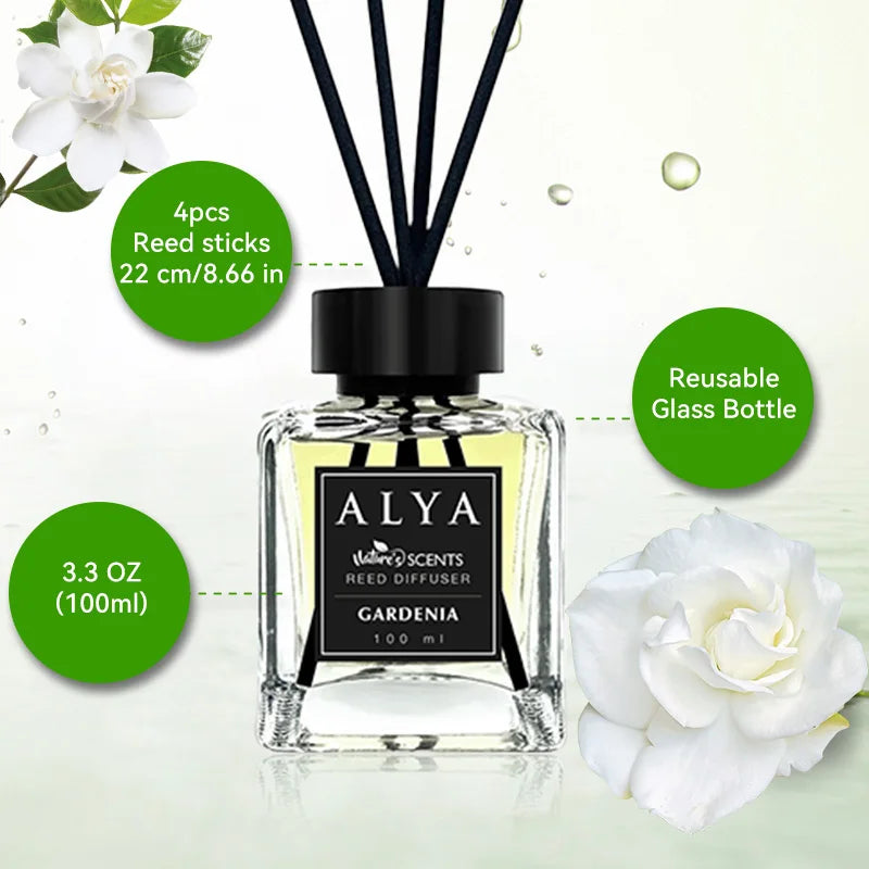 Scented Reed Diffuser Set With Four Incense Sticks