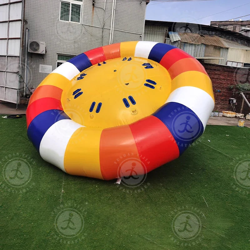 Inflatable Water Spinning UFO Towable Tube For Pools And Lakes Heavy Duty