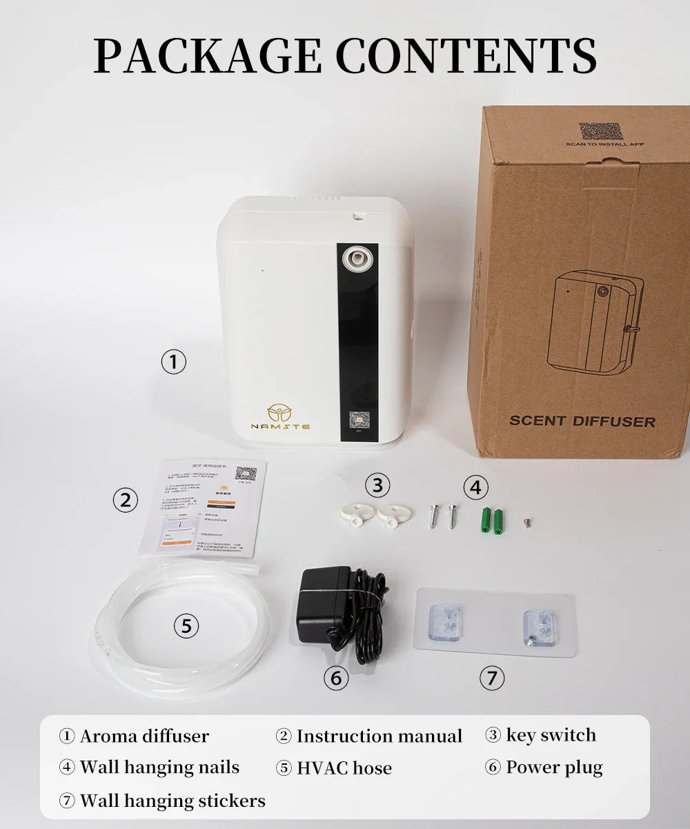 Namste Bluetooth Aroma Diffuser With Essential Oils 1000-1500m3 Coverage