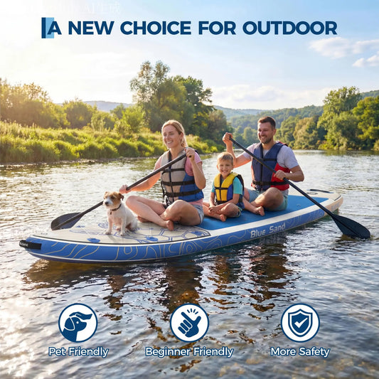 Extra Wide Inflatable Stand Up Paddleboard for Adults and Youth
