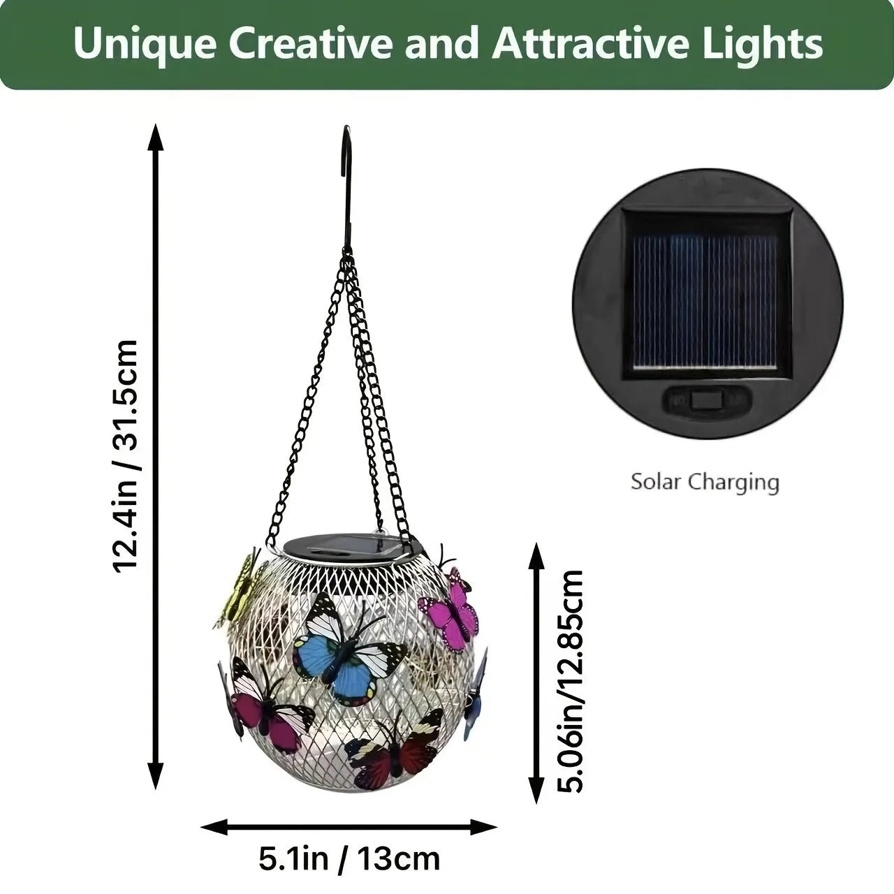 Solar Butterfly Mesh Lights 2 Pack For Outdoor Landscape Garden