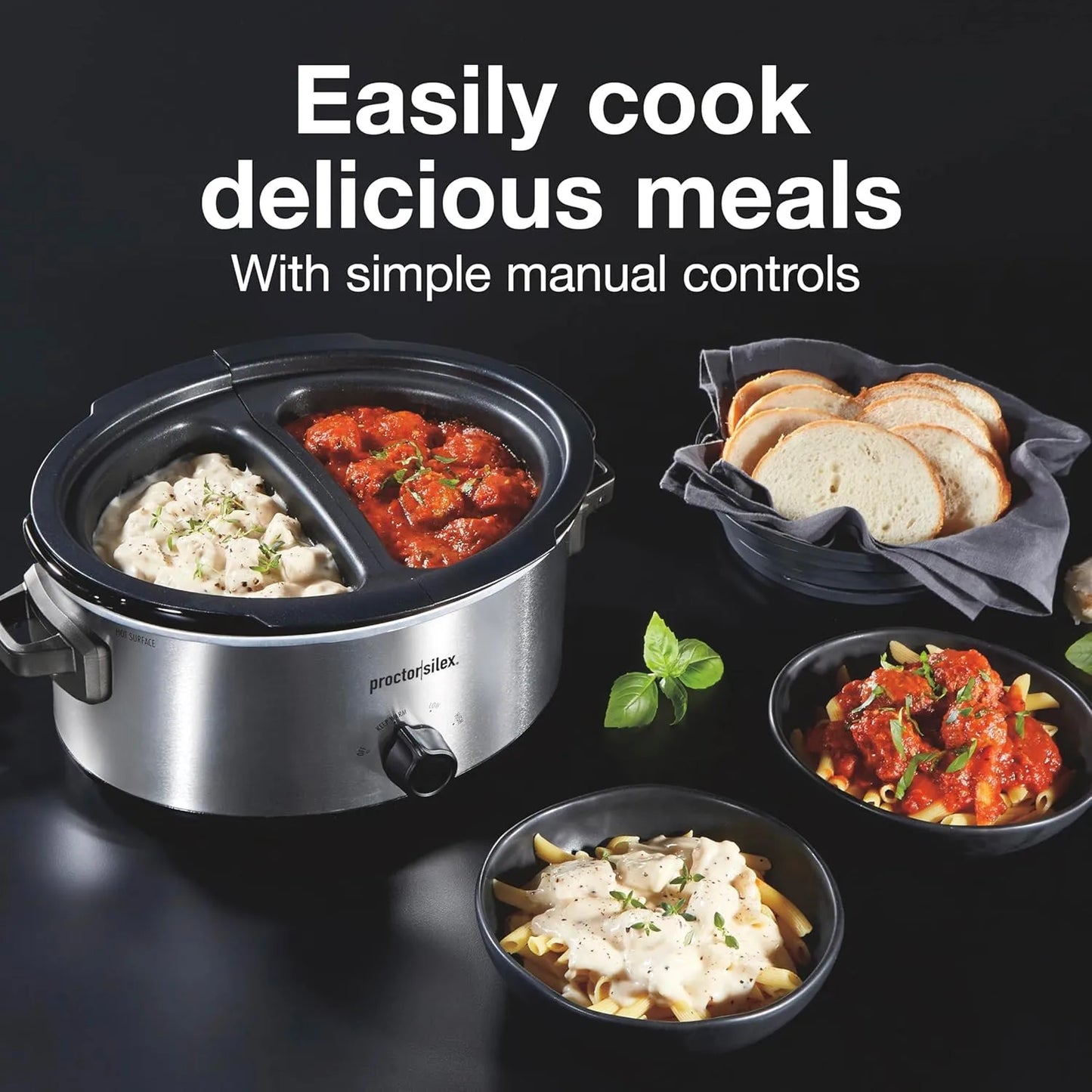 Double Dish Slow Cooker With Dual Crock And Touch Control