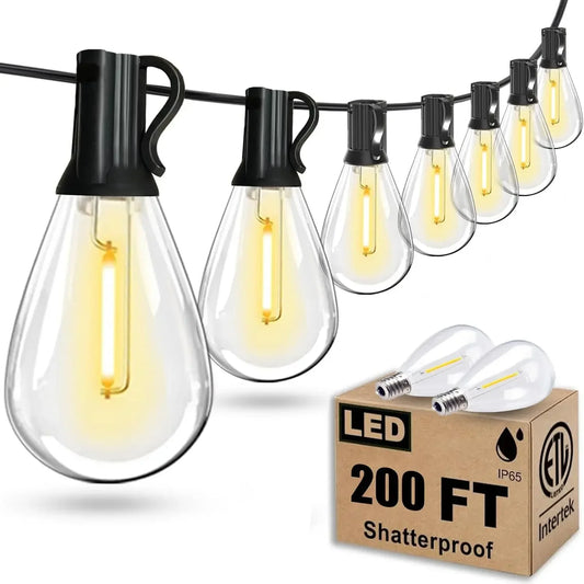 200FT Outdoor String Lights, Ultra Long Waterproof
