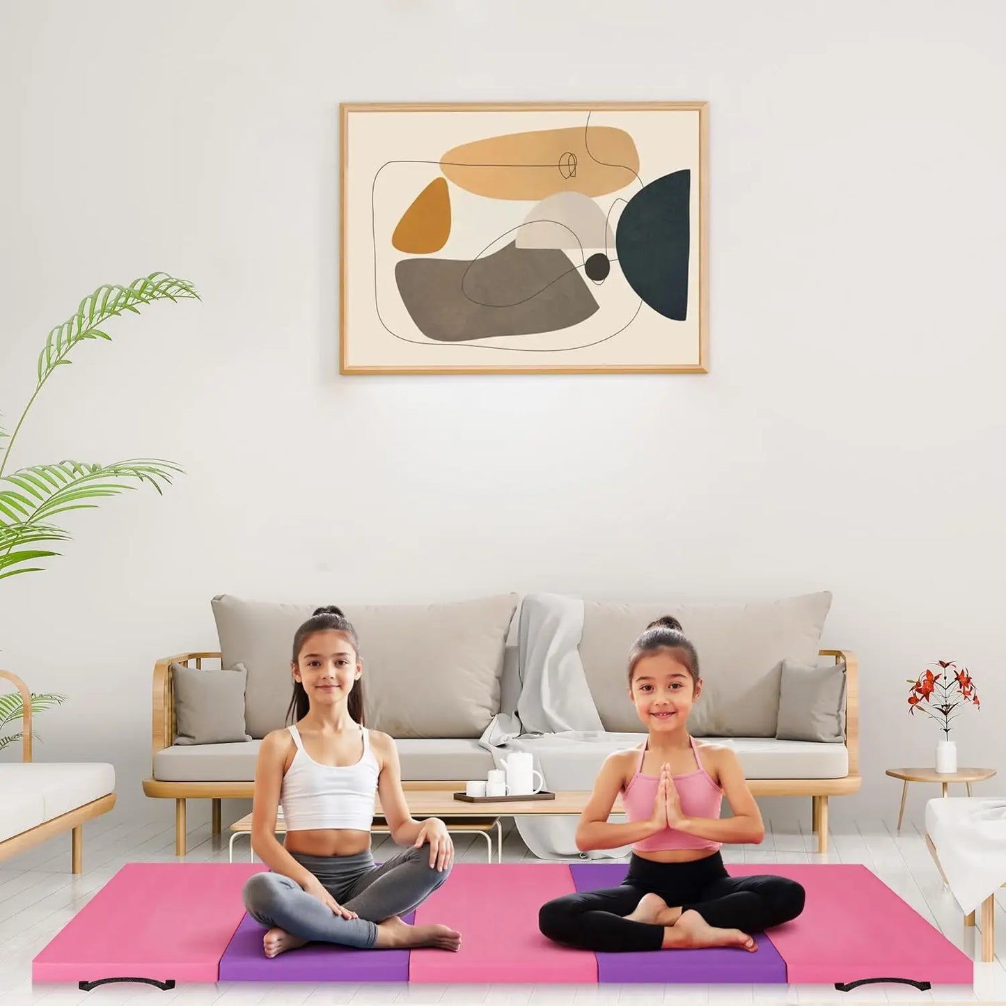 Folding Gym Mat With Extra Firm High Density EPE Foam For Tumbling