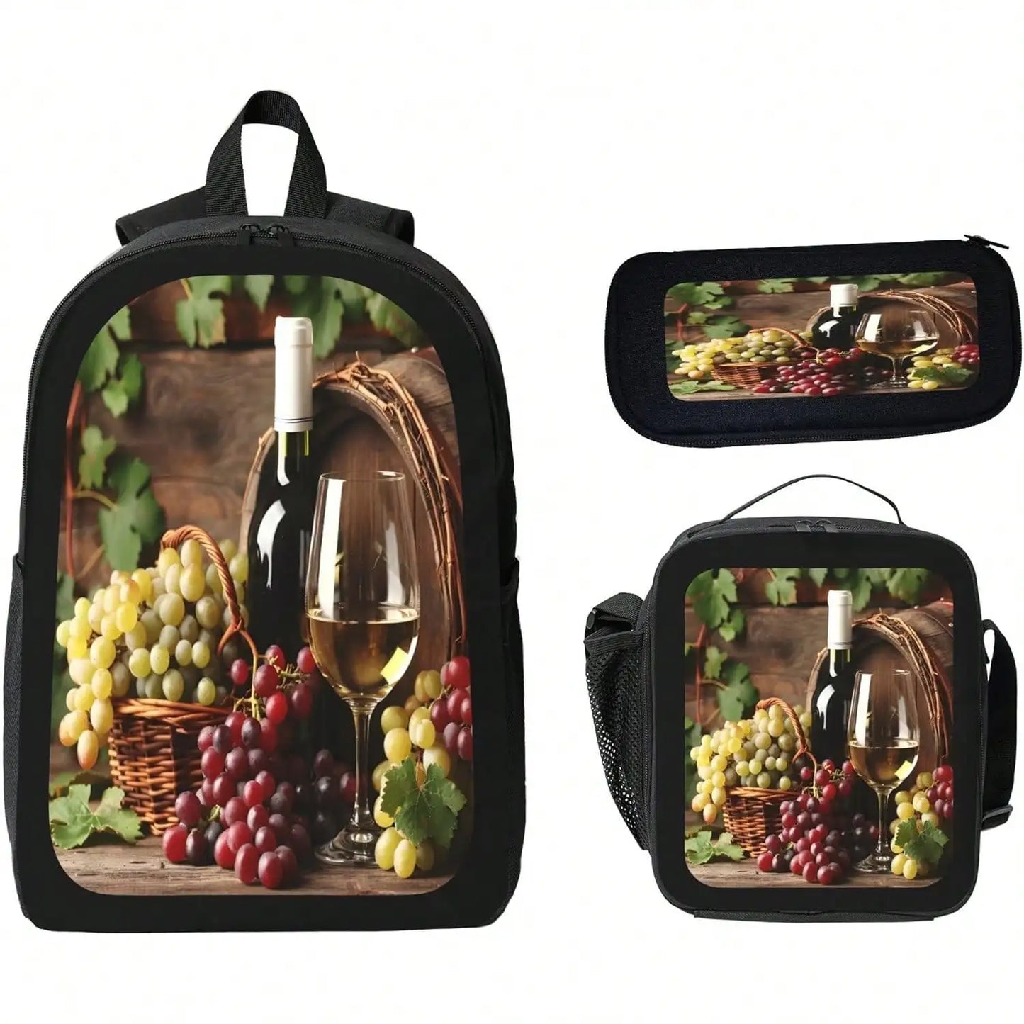 Unisex Vintage Modern Radio Backpack With Lunch Bag