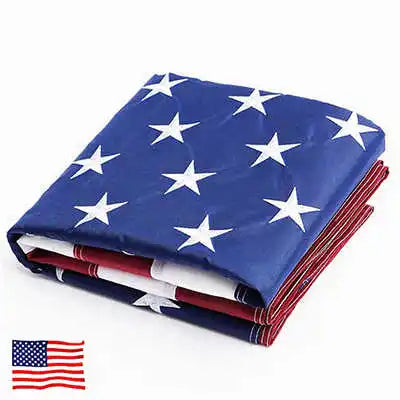 Embroidered USA Flag Banner 50 Stars 13 Stripes Waterproof Oxford Fabric