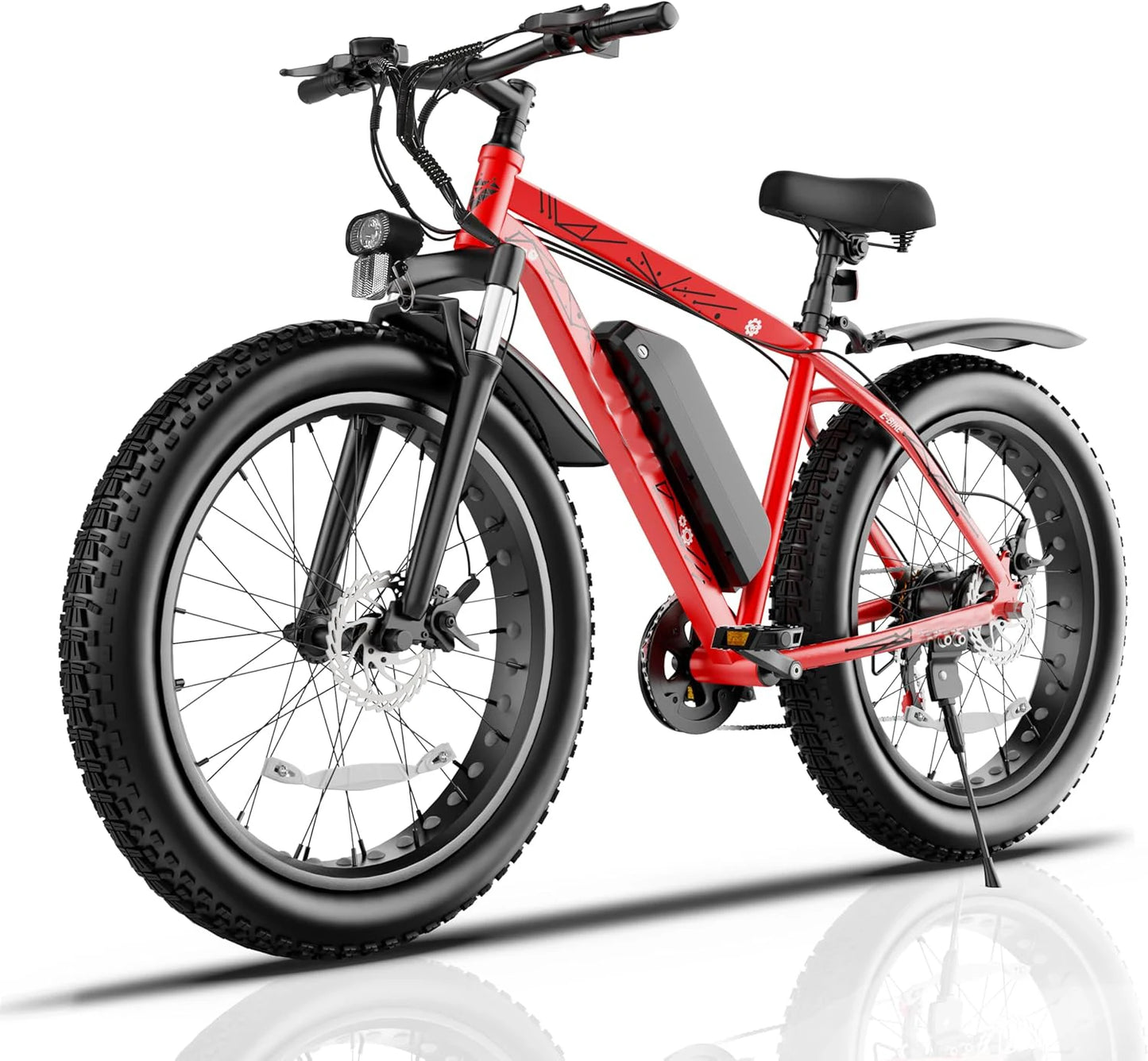 Fat Tire Electric Bike with 500W Motor, 48V 13Ah Removable Battery