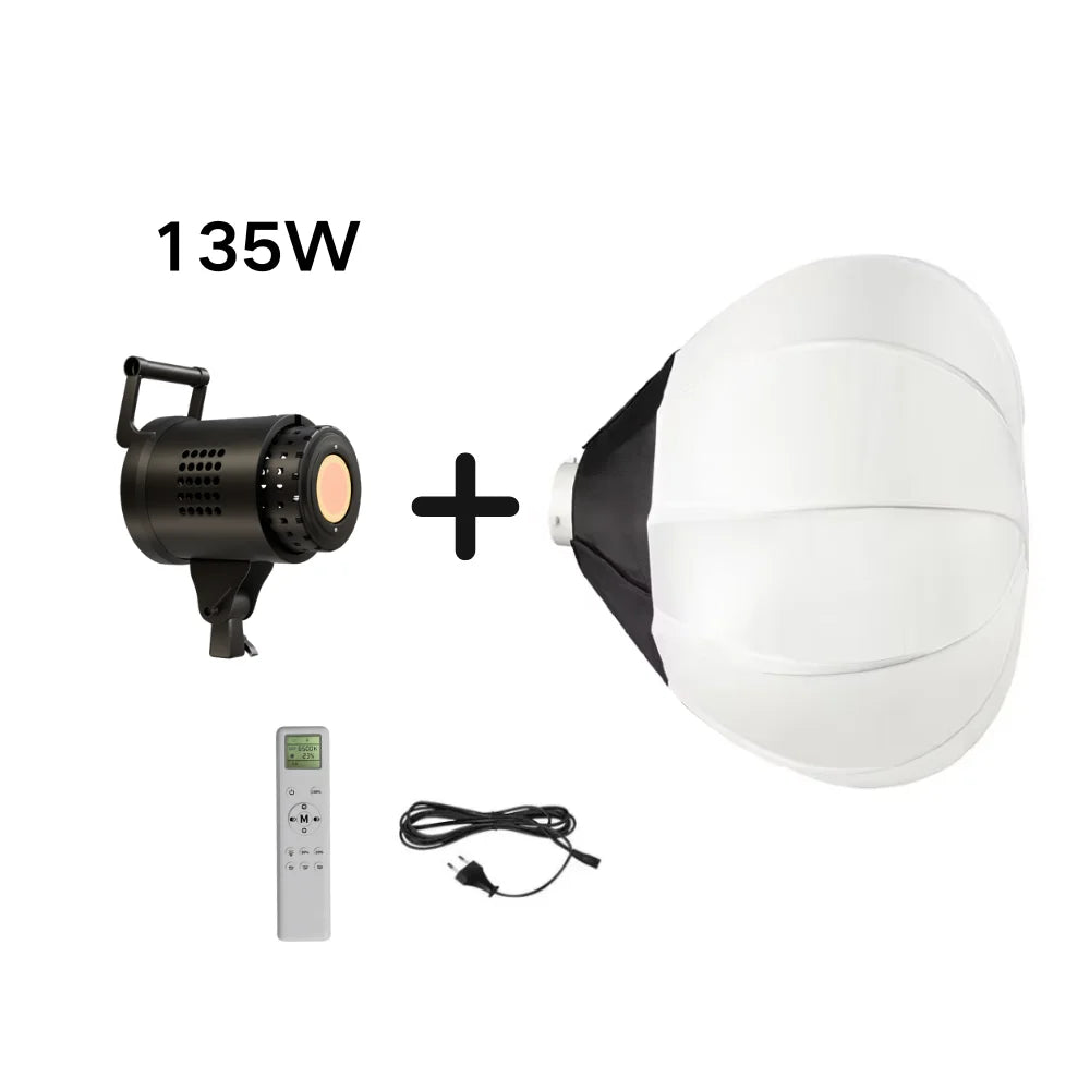 Globe Lantern Softbox Diffuser 65cm 115W Lighting For Film Video