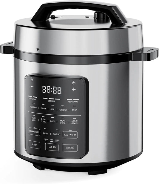 12-in-1 Electric Pressure Cooker Stainless Steel Multi Function Appliance