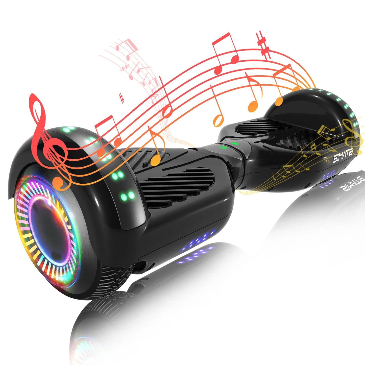 SIMATE All Terrain Hoverboard Bluetooth LED Lights With App Control