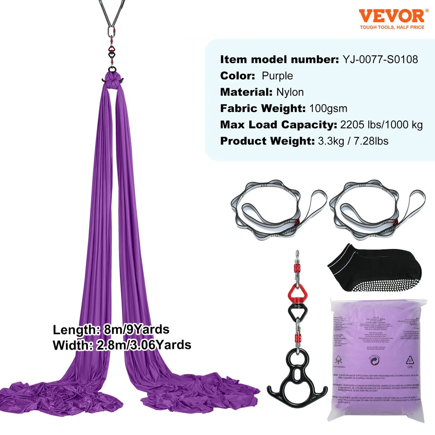 SucceBuy Aerial Yoga Hammock And Swing Starter Kit For Home