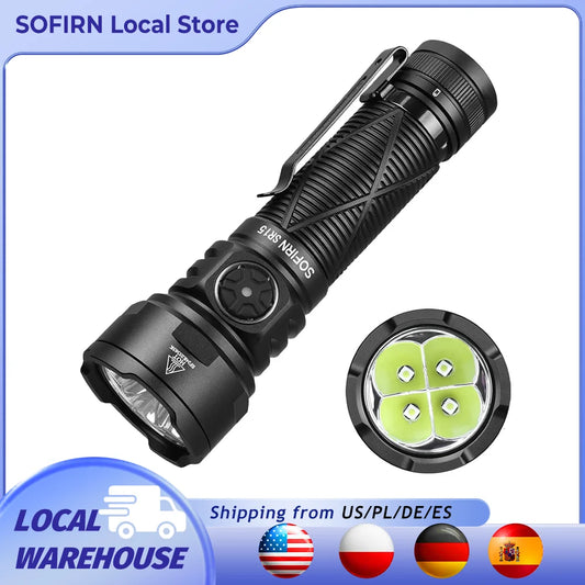 Sofirn SR15 4500LM LED Flashlight Camping Hiking Outdoor