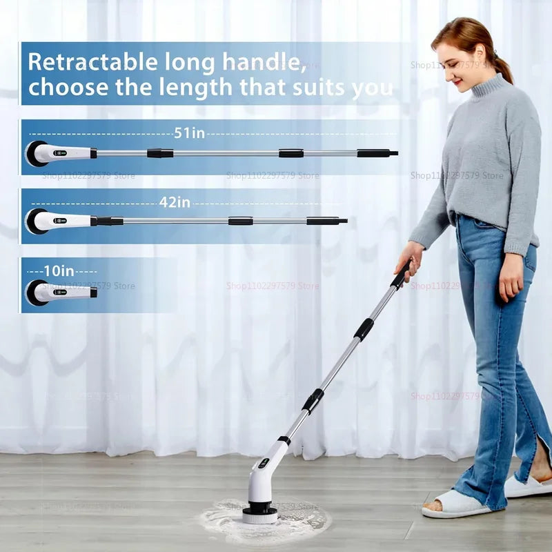 Electric Spin Scrubber 9 In 1 Cordless Cleaning Brush