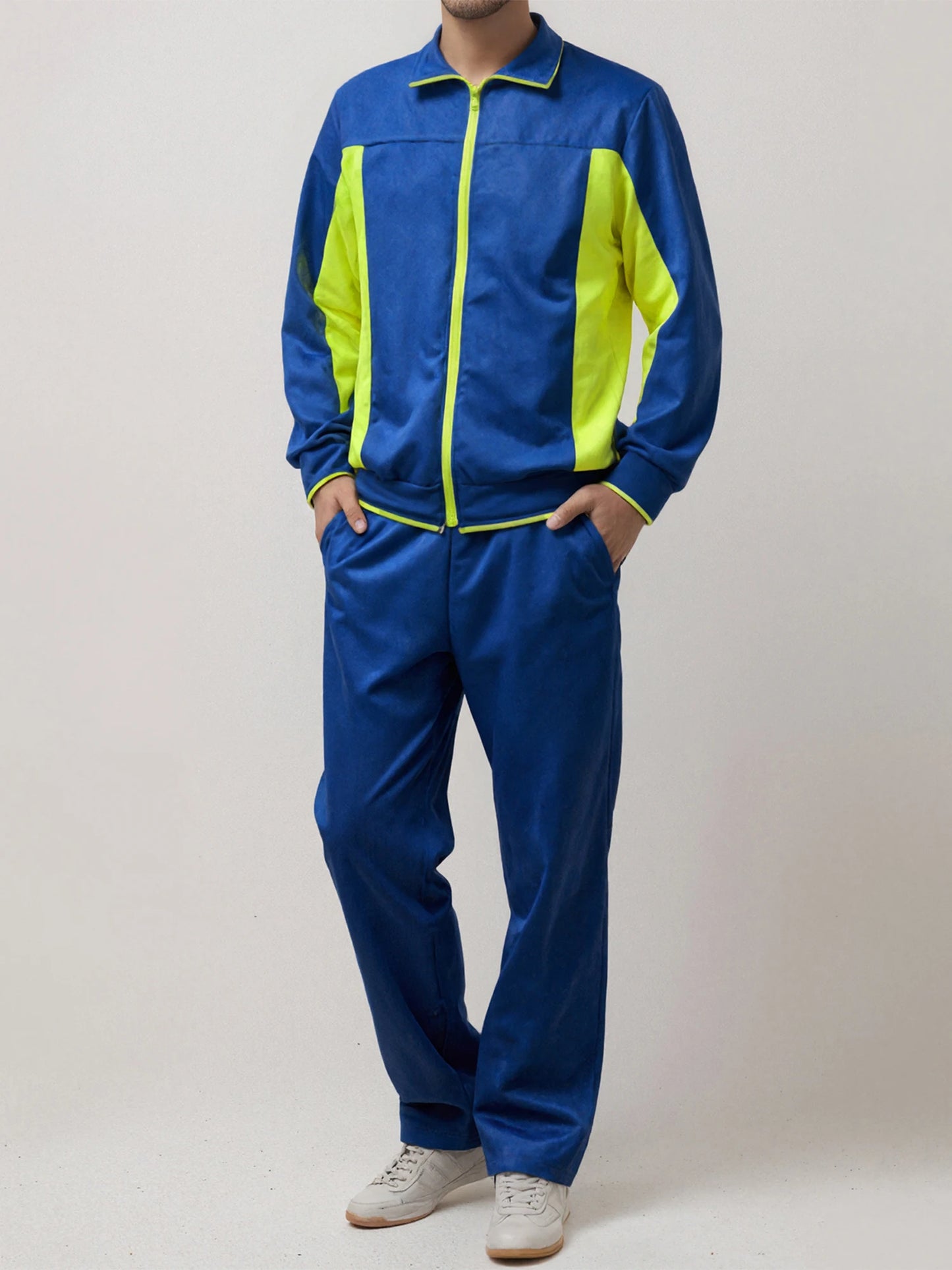 Mens Two Piece Tracksuit Set With Long Sleeve Sweatshirt